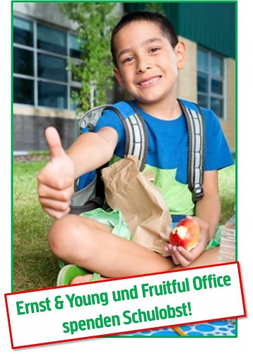Ernst & Young und Fruitful Office spenden gemeinsam Schulobst